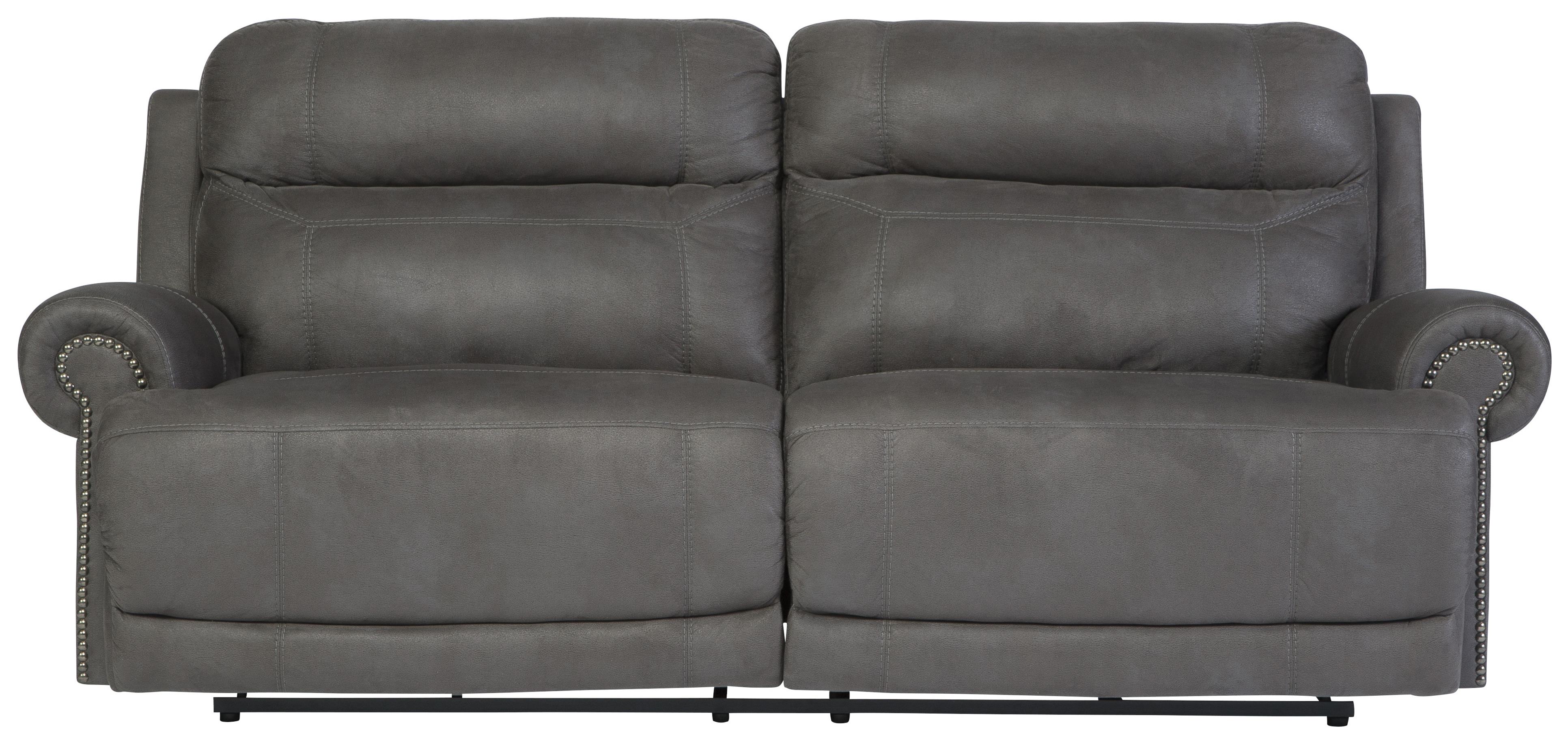 Signature Design by Ashley Austere 2 Seat Reclining Sofa with Rolled